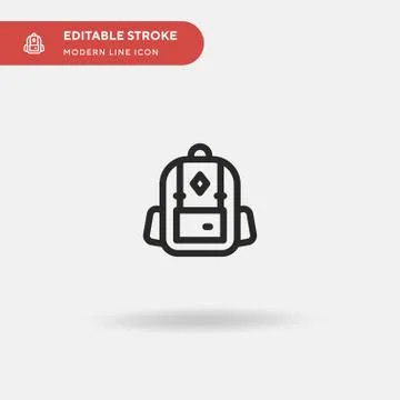 Backpack Simple vector icon. Illustration symbol design template for web mobi Illustrazione stock