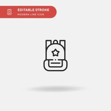 Backpack Simple vector icon. Illustration symbol design template for web mobi 스톡 일러스트