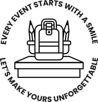 A backpack with a smiley face on it Stock Illustration