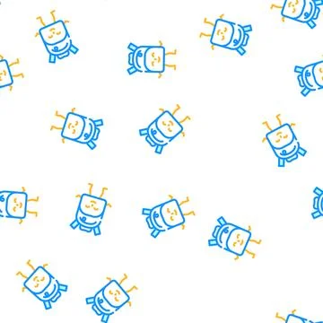 Backpack stationery character vector seamless pattern イラスト素材