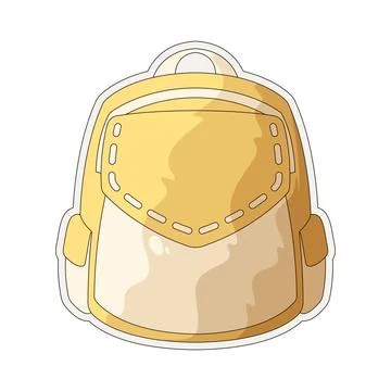 Backpack sticker illustration Stock Illustration