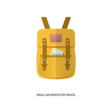 Backpack for travel. Flat design. Stock Illustration