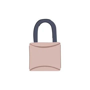Backpack travel lock cartoon vector illustration Illustrazione stock