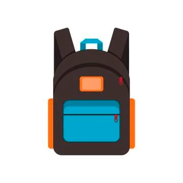 Backpack traveler marching student briefcase Stock Illustration