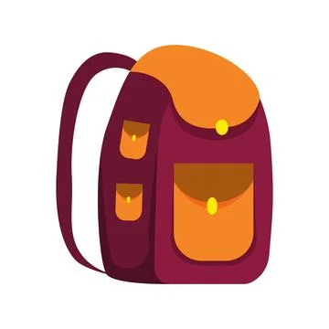 Backpack for traveling abroad semi flat color vector object Stock Illustration
