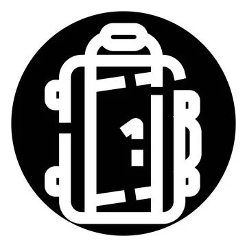 Backpack traveling icon representing adventure and exploration Stock Illustration