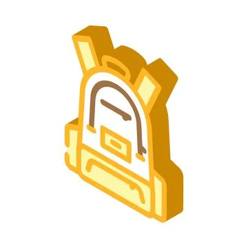 Backpack ultralight trekking isometric icon vector illustration Stockillustratie