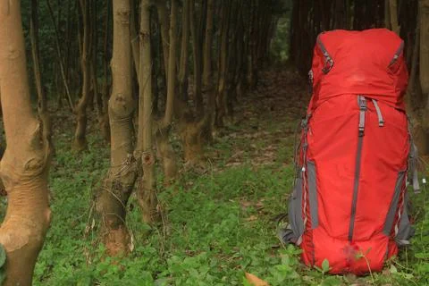 Backpack for vacation and adventure Stock Photos