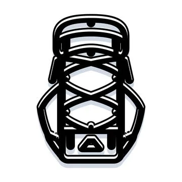 Backpack vector icon for adventure and outdoor activities Stock Illustration