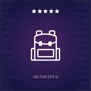 Backpack vector icon Illustrazione stock