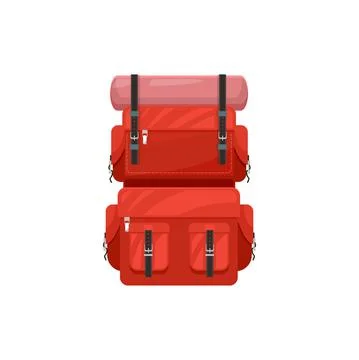 Backpack vector icon, touristic camping knapsack Stock Illustration