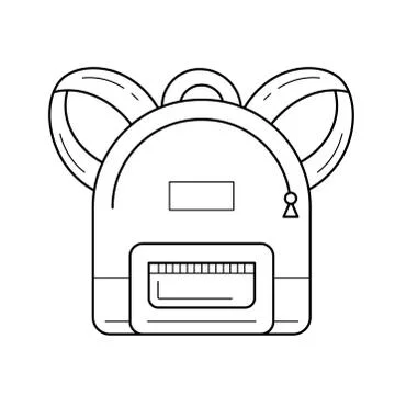 Backpack vector line icon. 스톡 일러스트