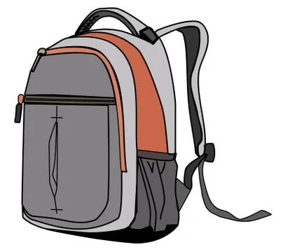Backpack on white background Stock Illustration