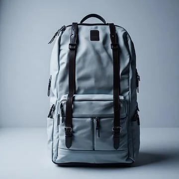 Backpack, white, background Stock Photos