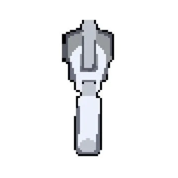 Backpack zipper puller pixel art vector illustration 스톡 일러스트