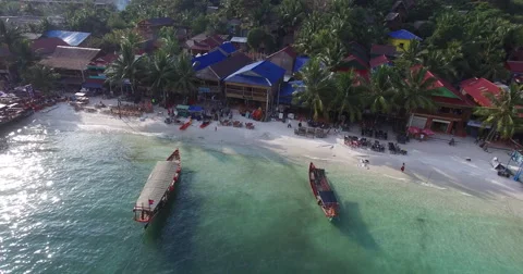 Backpacker beach cambodia Stock Footage 61492511