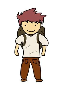 Backpacker Stock Illustration