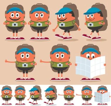 Backpacker Stock Illustration