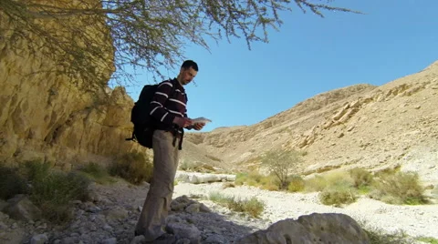 Backpacker in mountains Stock Footage 49224441