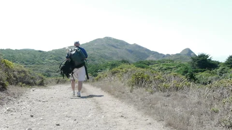 Backpacker on Trail Stock-Footage 44265118