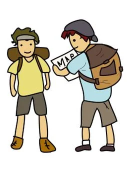 Backpackers Stock Illustration