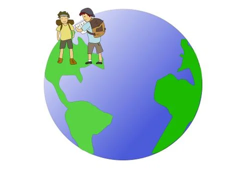 Backpackers Stock Illustration