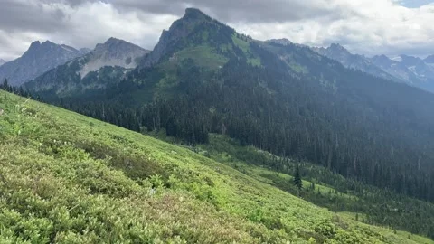 Backpacking Glacier Peak Wilderness Buck Creek Pass Video stock 221581705