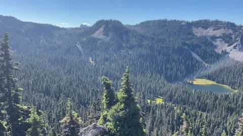 Backpacking Mount Jefferson Wilderness Oregon: Pamelia Lake Stock Footage 329457535