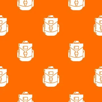 Backpacking pattern vector orange Illustrazione stock