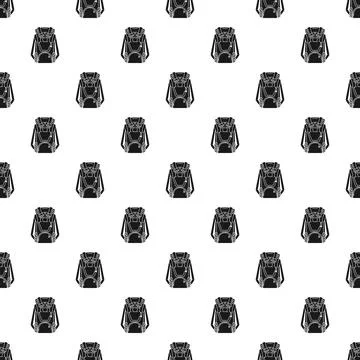 Backpacking rucksacks creating seamless pattern for travel Illustrazione stock