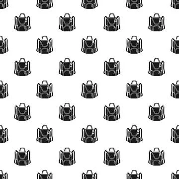 Backpacks forming seamless pattern for luggage design Illustrazione stock