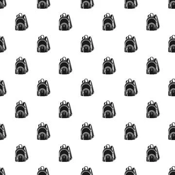 Backpacks seamless pattern for educational travel concepts Illustrazione stock
