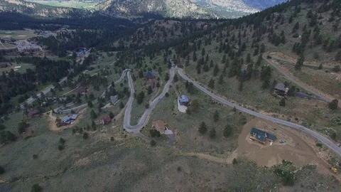 Backroads over Estes Park, CO 스톡 동영상 97208000