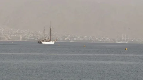 Backround sailing yacht Stock Footage 49057922