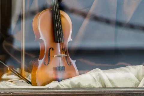 Backround violin close up installation Stock Photos