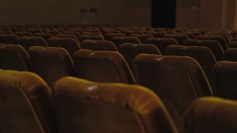 Backs of chairs in an empty church hall Video stock 201050761