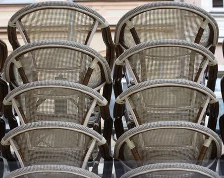Backs of chairs Stock Photos
