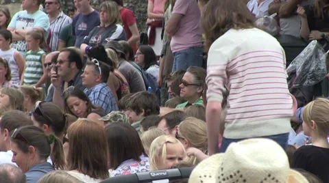 Backs on heads crowd 1901 Stock Footage 7909697