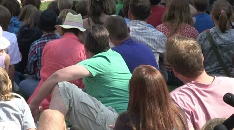 Backs of heads crowd watching an event 6101 Stock Footage 7909746