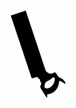 Backsaw dark silhouette Stock Illustration