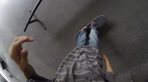 Backside 50-50 grind on box, Bangkok, Thailand Stock Footage 41638620
