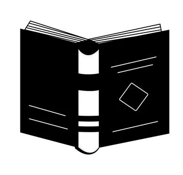 Backside of black and white book design Stock Illustration