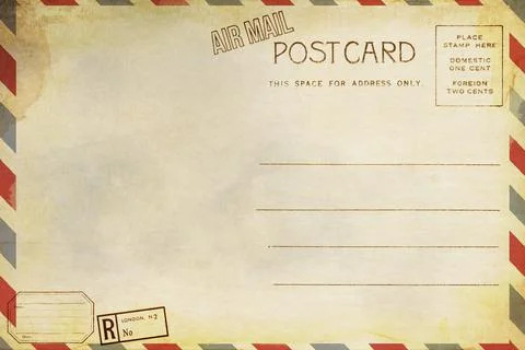 Backside of blank postcard with dirty stain Stock Illustration