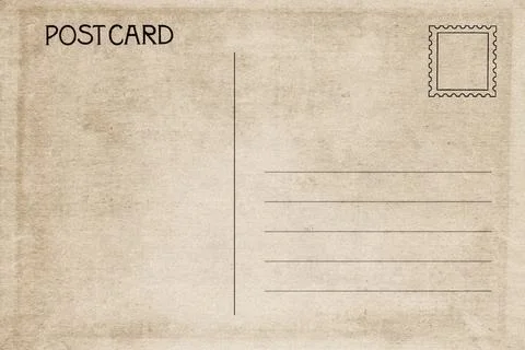 Backside of blank postcard with dirty stain Stock Photos
