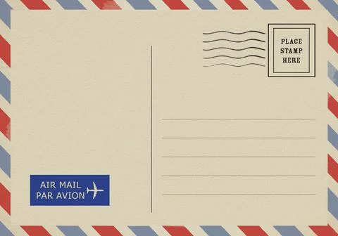 Backside of blank postcard with dirty stain Foto stock