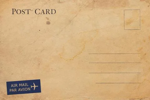 Backside of blank postcard with dirty stain Stock Photos