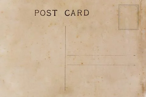 Backside of blank postcard with dirty stain Stock Photos