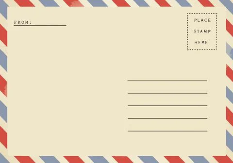 Backside of blank postcard with dirty stain Stock Photos
