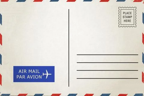 Backside of blank postcard with dirty stain Stock Photos