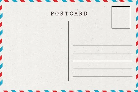 Backside of blank postcard with dirty stain Stock Photos